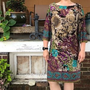Multi colored knee length dress